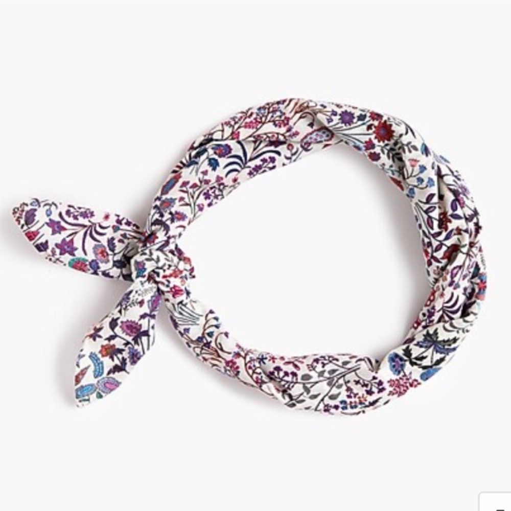 J.Crew x Liberty Square Cotton Scarf in Shepherdly Song